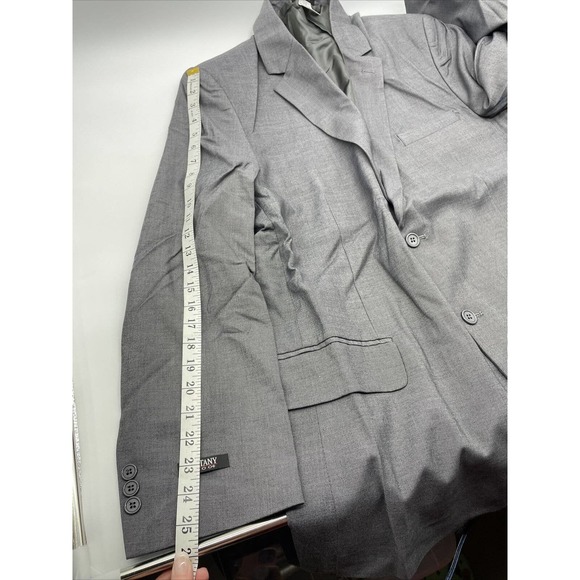 Botany 500 Blazer Men's Size 46 L Solid Gray Two Buttons - Picture 4 of 8
